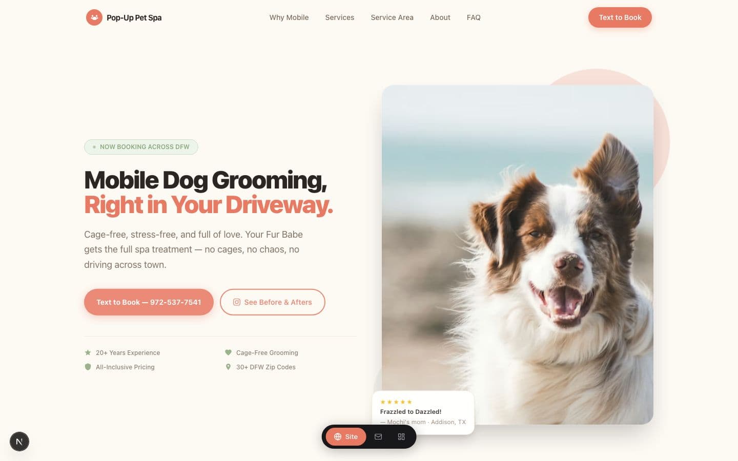 Pop-Up Pet Spa