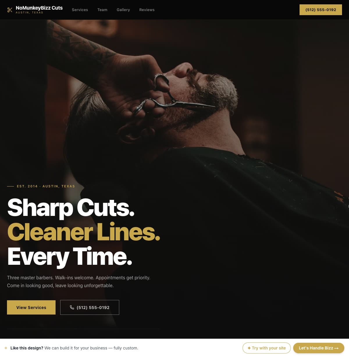 Classic Cuts website template preview