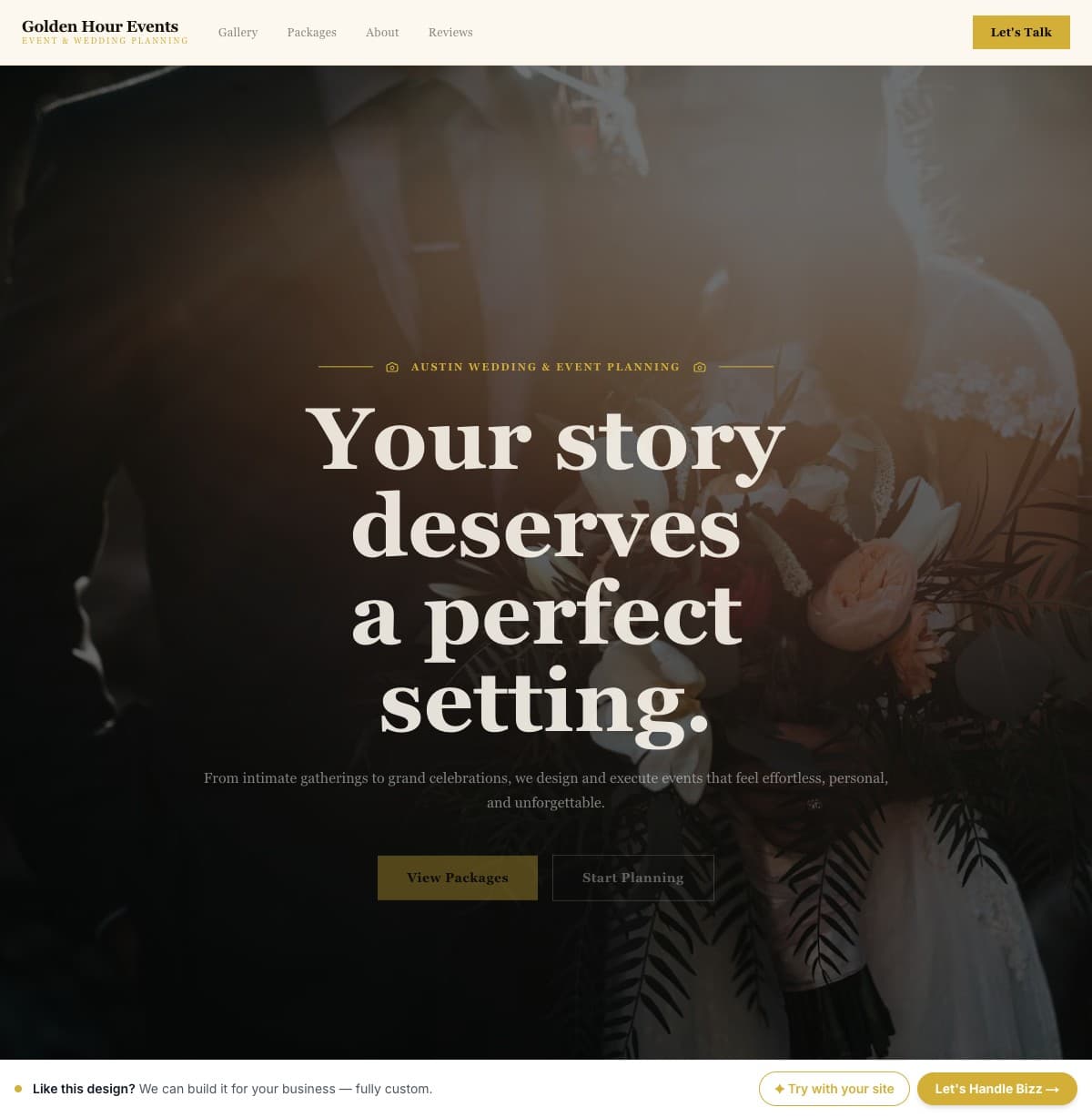 Golden Hour website template preview