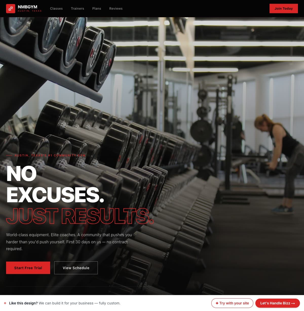 Iron & Grit website template preview