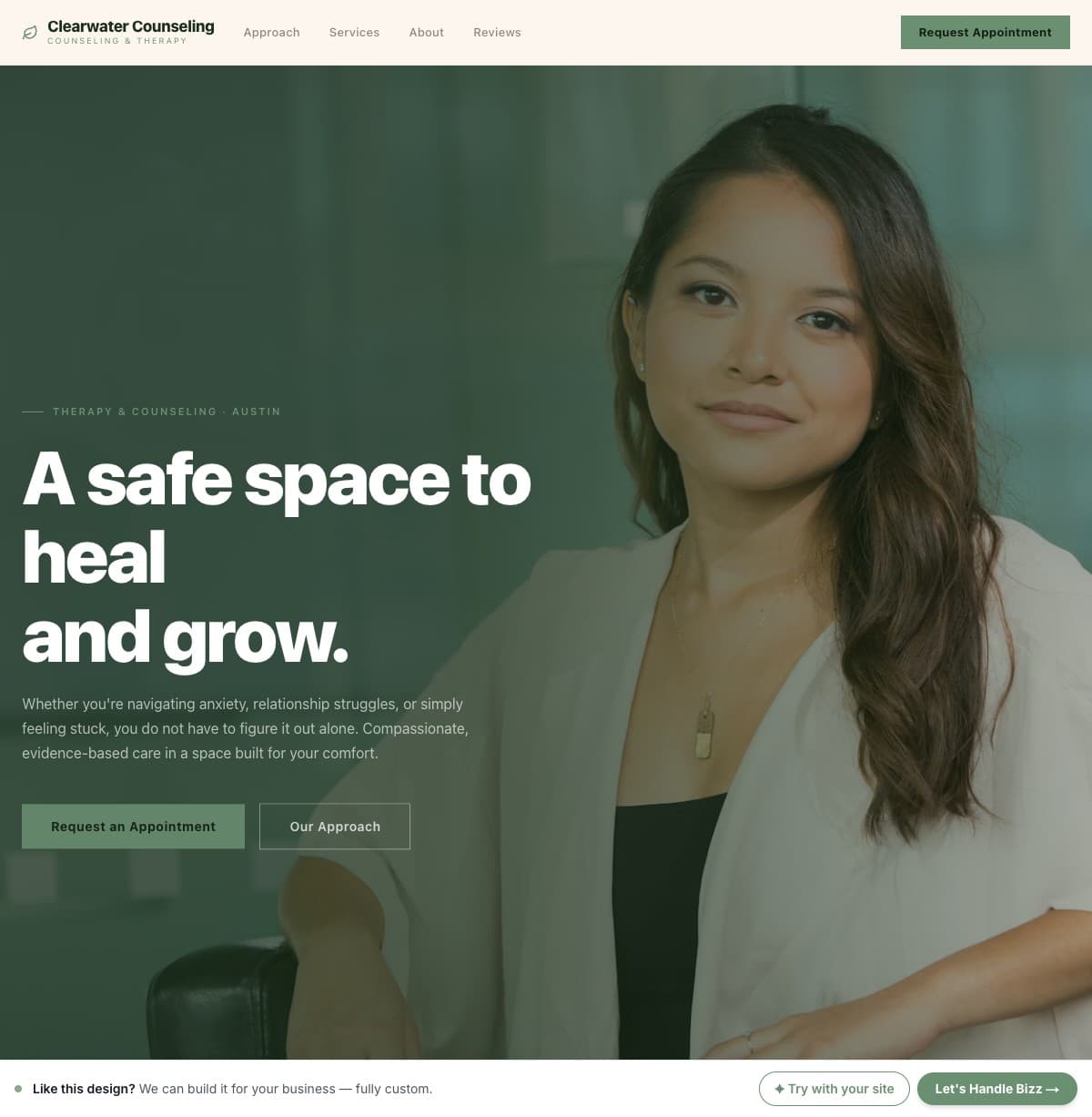 Clearwater Counseling website template preview